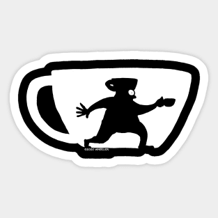 Too Much Coffee Man Signal Sticker